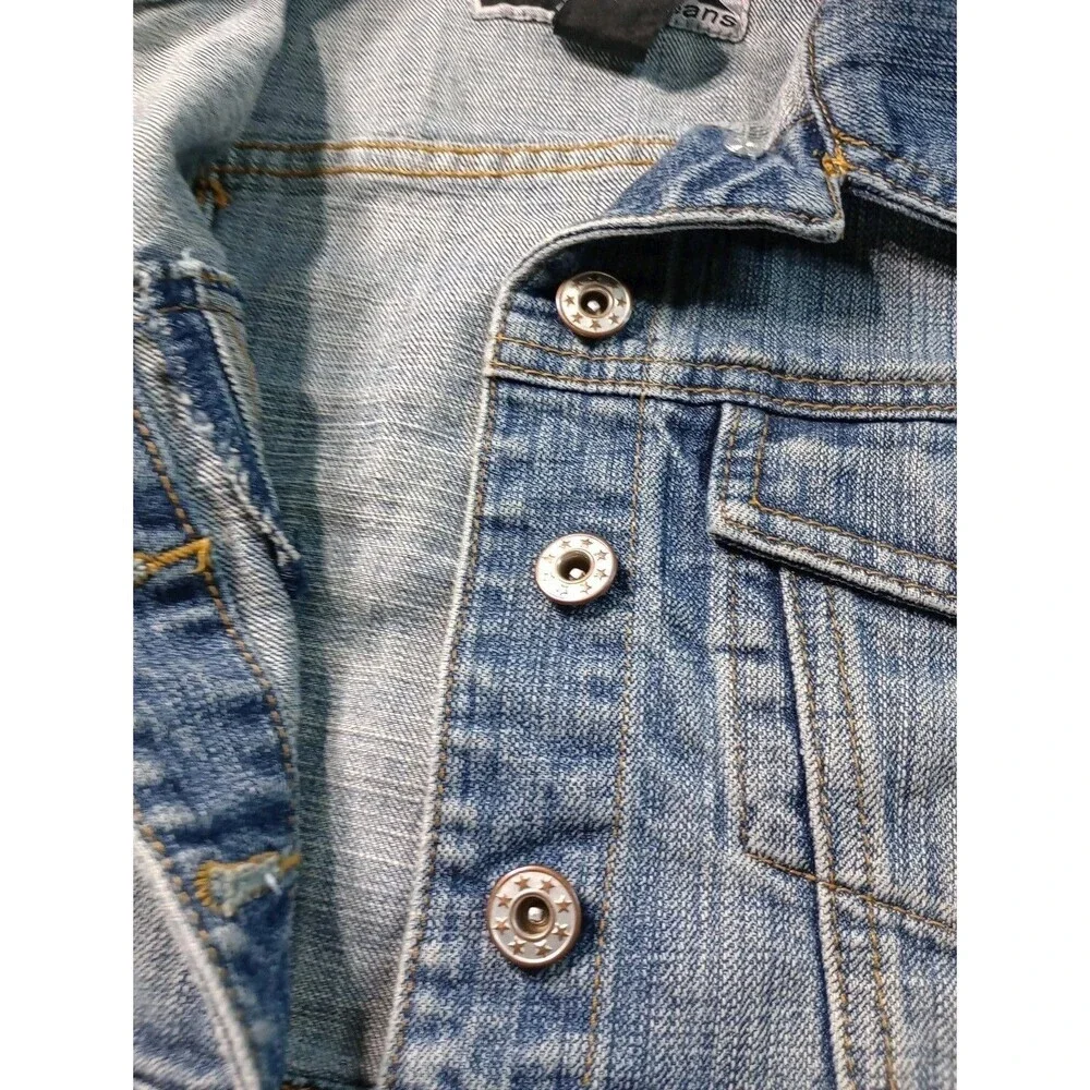 R4R Jeans  Jacket Medium Wash Girl Jean Crop Jacket Sz M